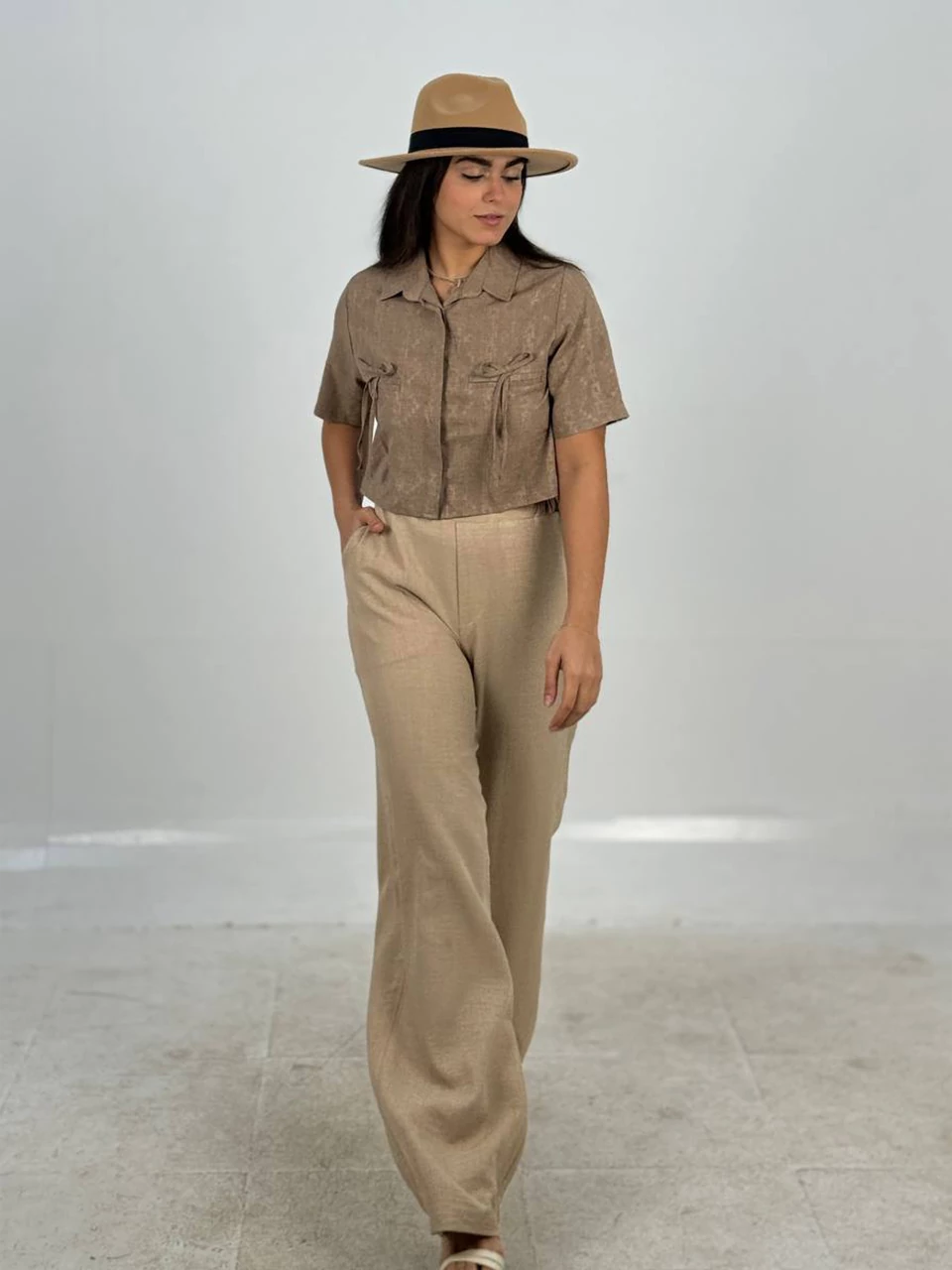 شومیز 61400 پیکسلی پاپیونی RY