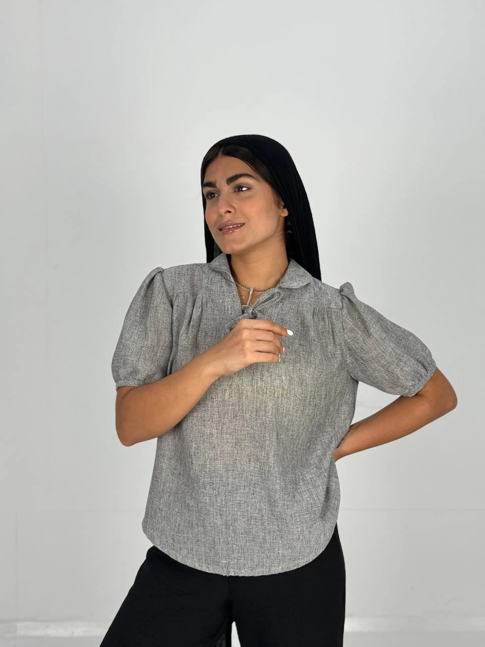 بلوز 61438 دوتون یقه ب ب RY