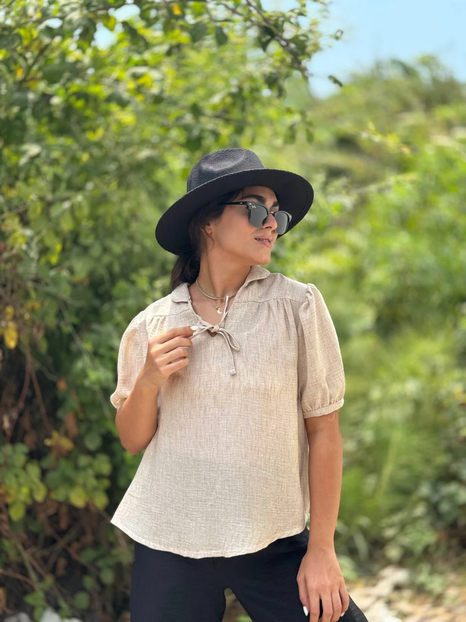 بلوز 61438 دوتون یقه ب ب RY