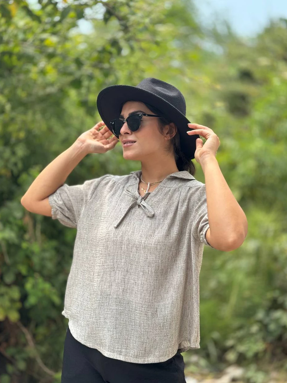 بلوز 61438 دوتون یقه ب ب RY