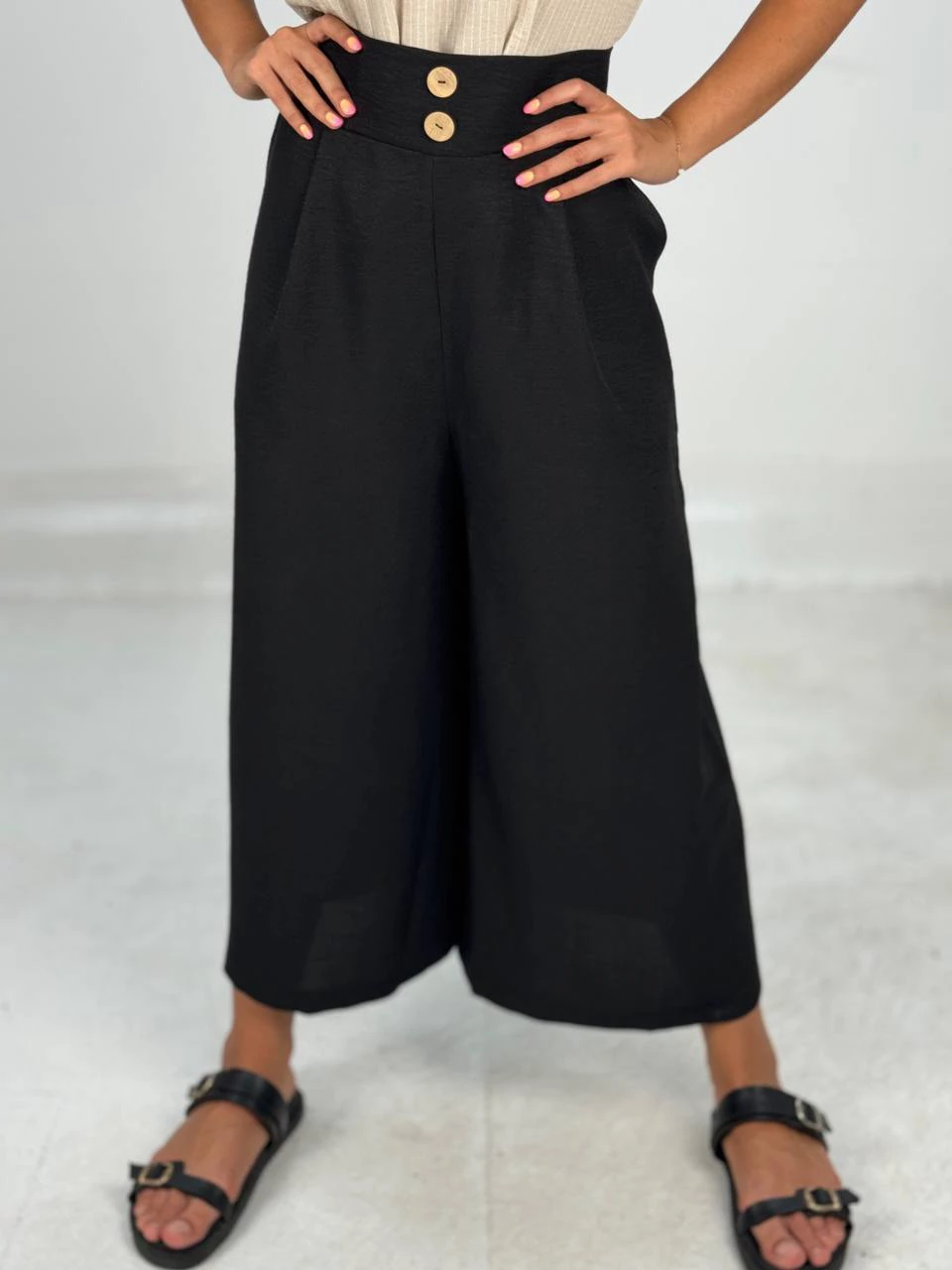 شلوار پارچه ای دامنی 31076 لوئیزا دو دکمه RY