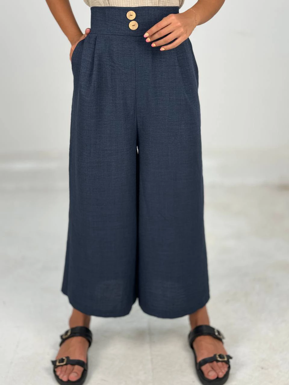 شلوار پارچه ای دامنی 31076 لوئیزا دو دکمه RY