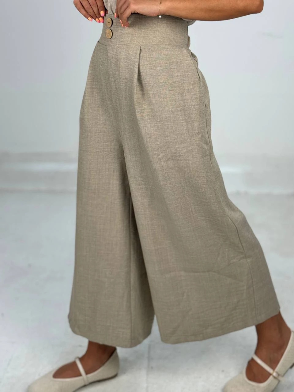 شلوار پارچه ای دامنی 31076 لوئیزا دو دکمه RY