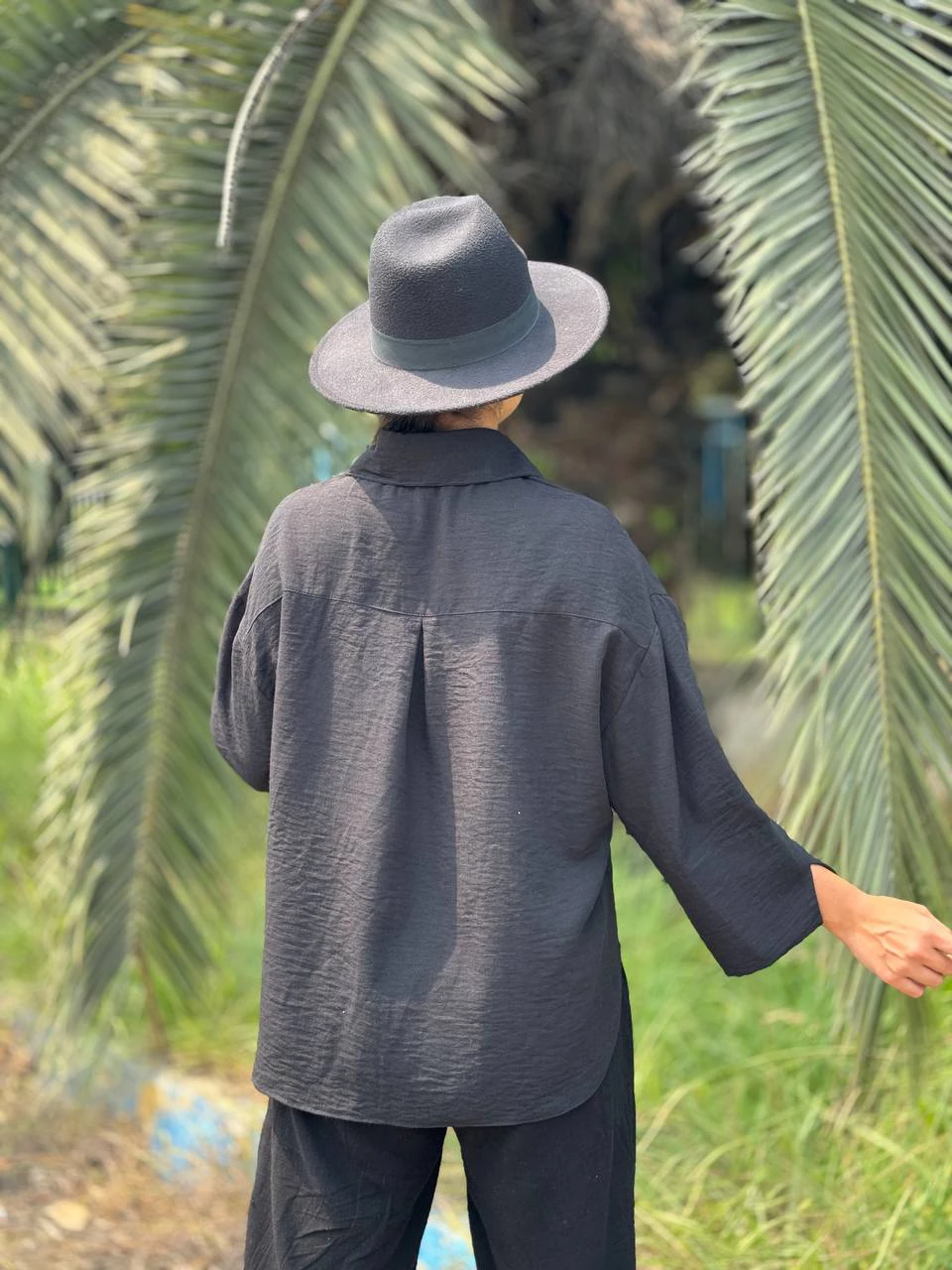 مانتو شومیزی 61460 لینن کروز بغل هلال RY