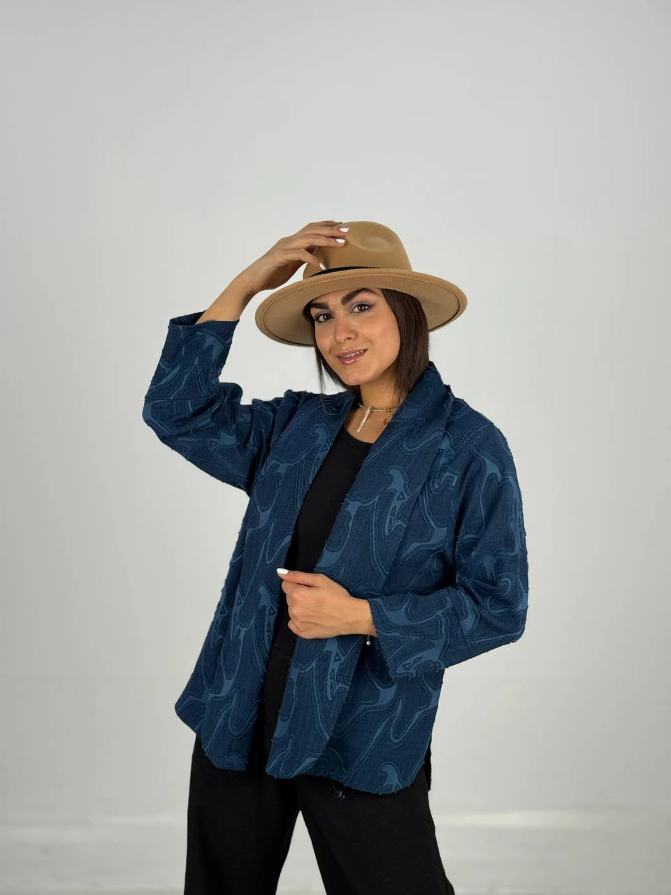 کت یقه آمریکایی 61432 ژاکارد کره ای RY