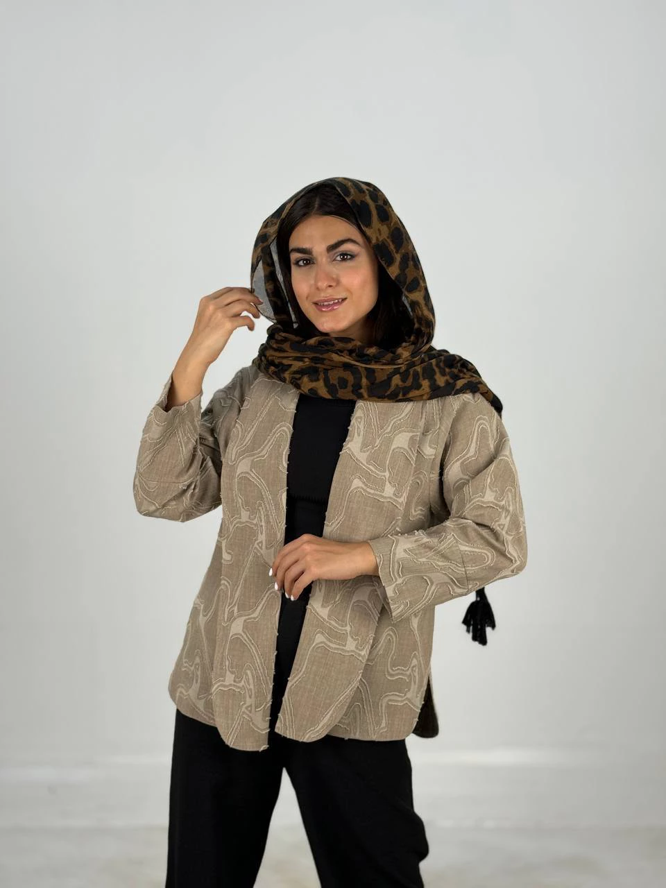 کت یقه آمریکایی 61432 ژاکارد کره ای RY