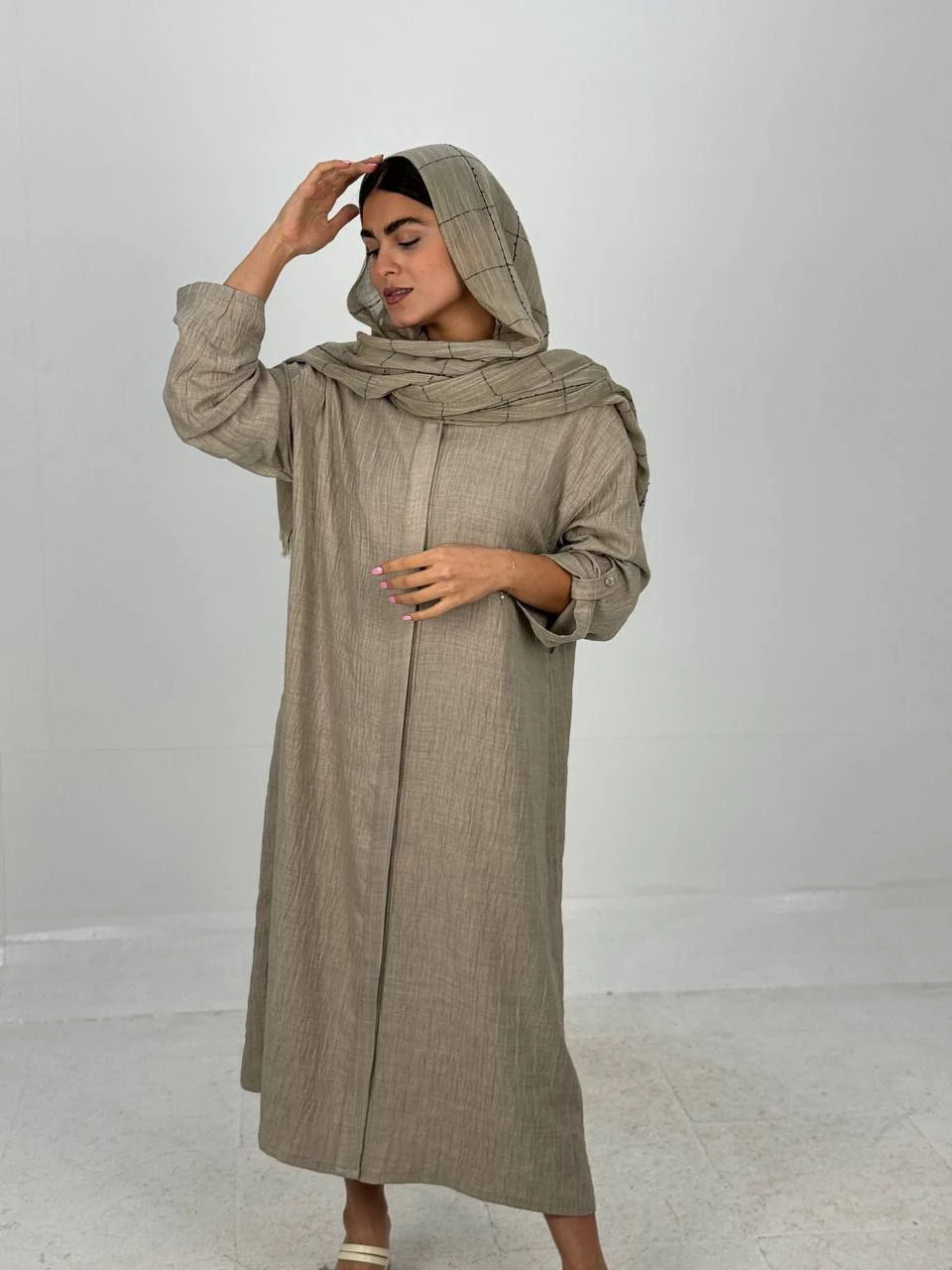 مانتو لانگ 61367 دکمه مخفی RY