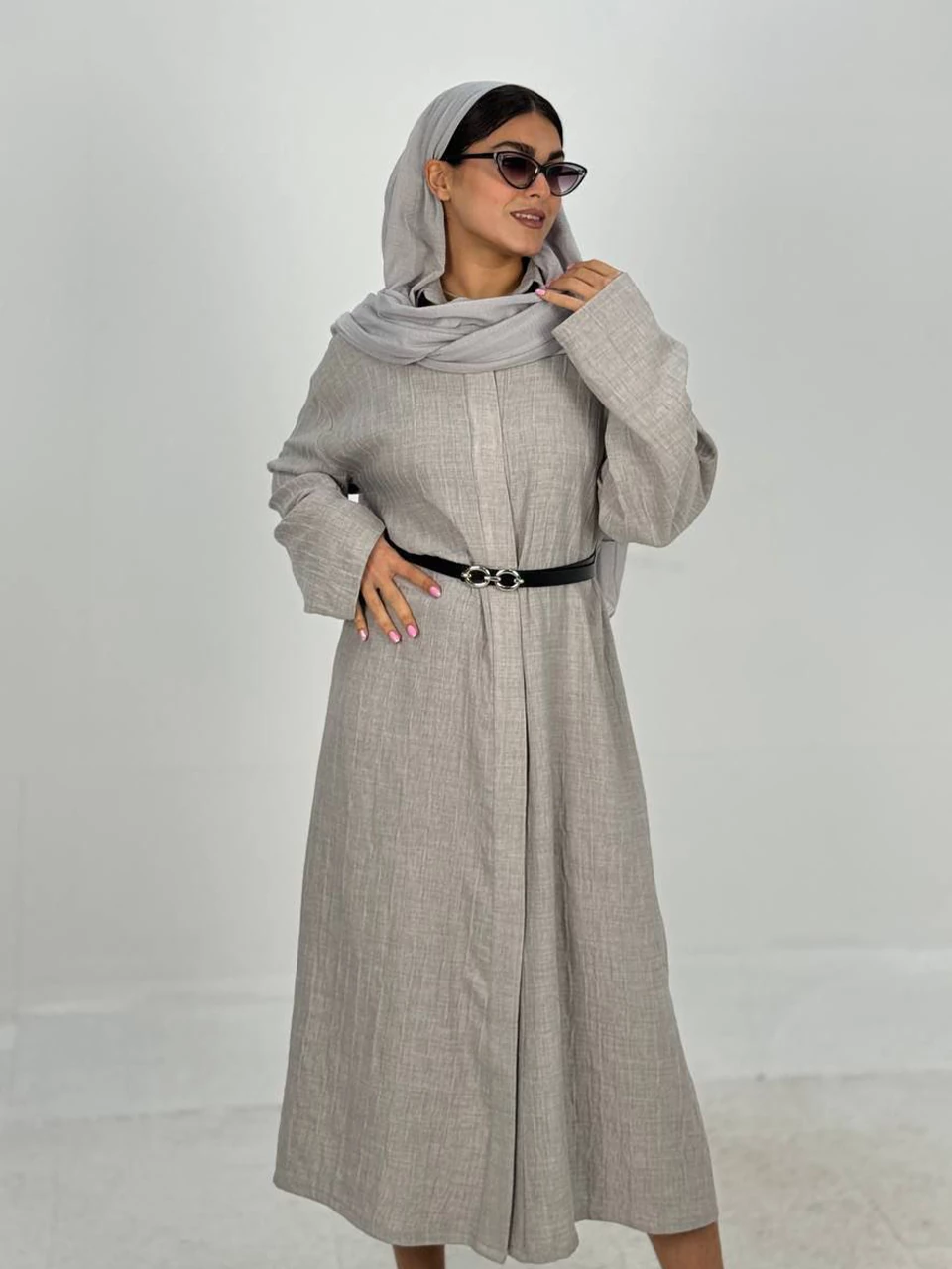 مانتو لانگ 61367 دکمه مخفی RY