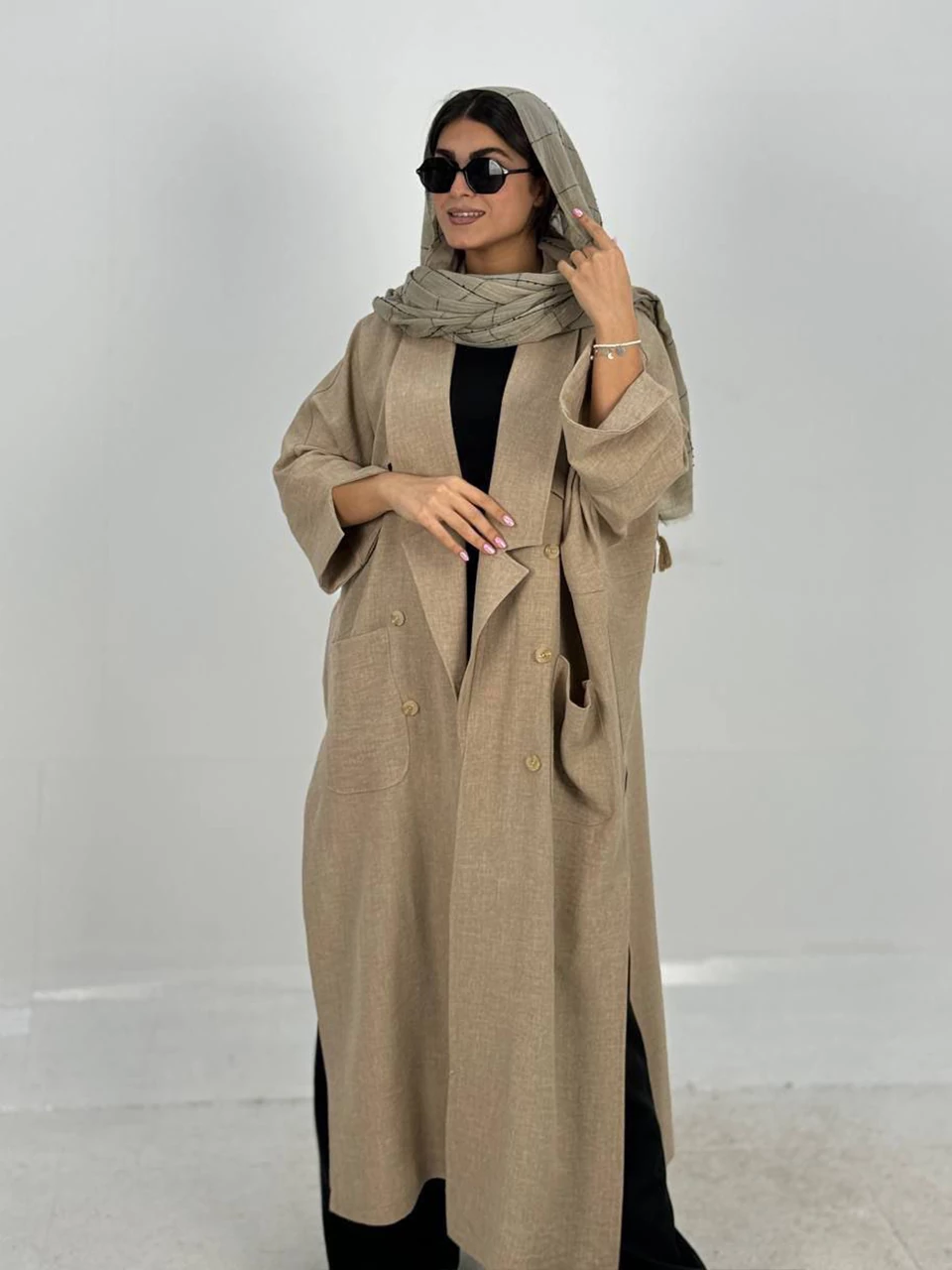 مانتو لانگ 61337 لنین شش دکمه RY