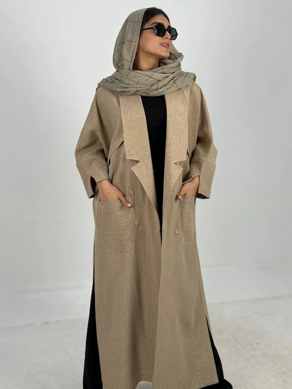 مانتو لانگ 61337 لنین شش دکمه RY