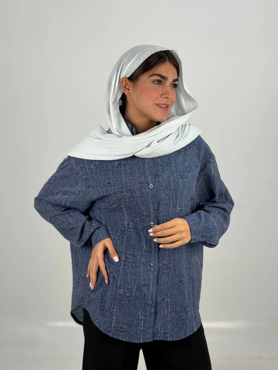 مانتو شومیزی 61387 خامه دوزی پشت پیله RY