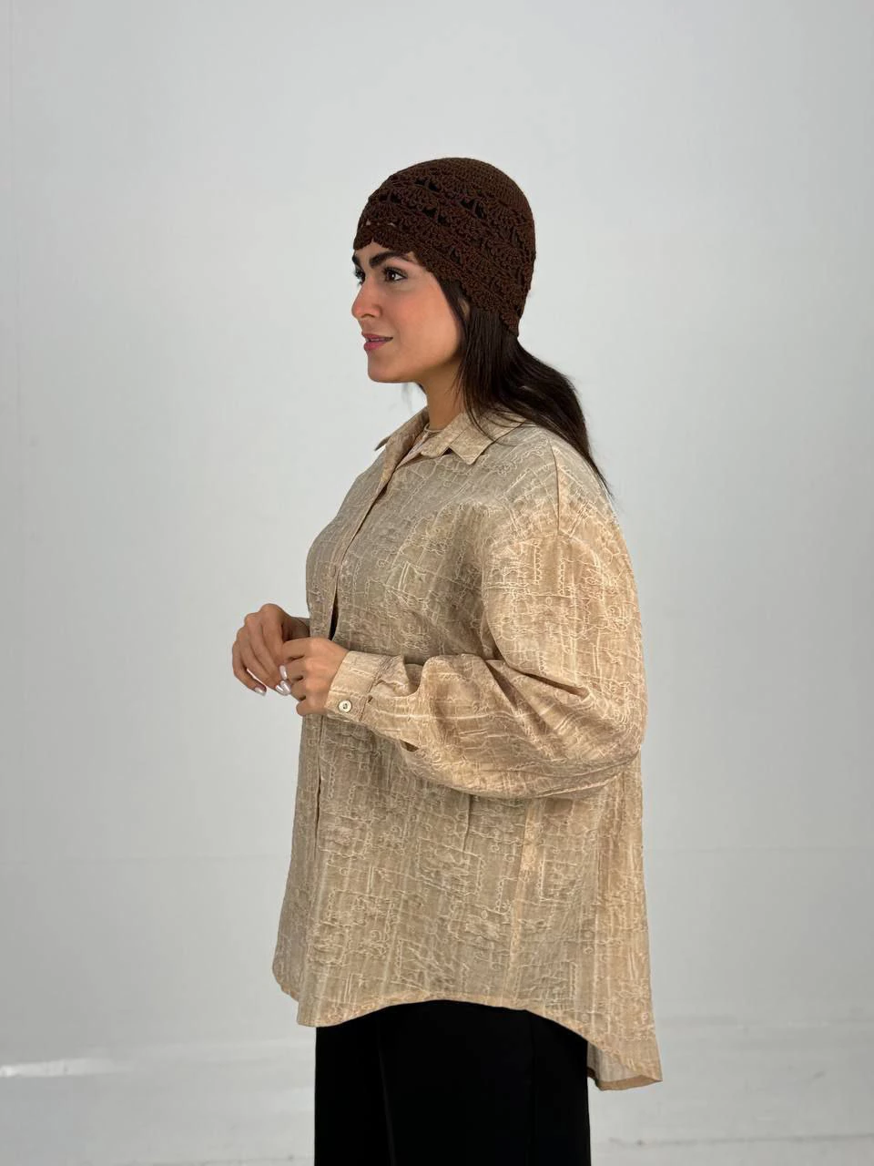 مانتو شومیزی 61387 خامه دوزی پشت پیله RY