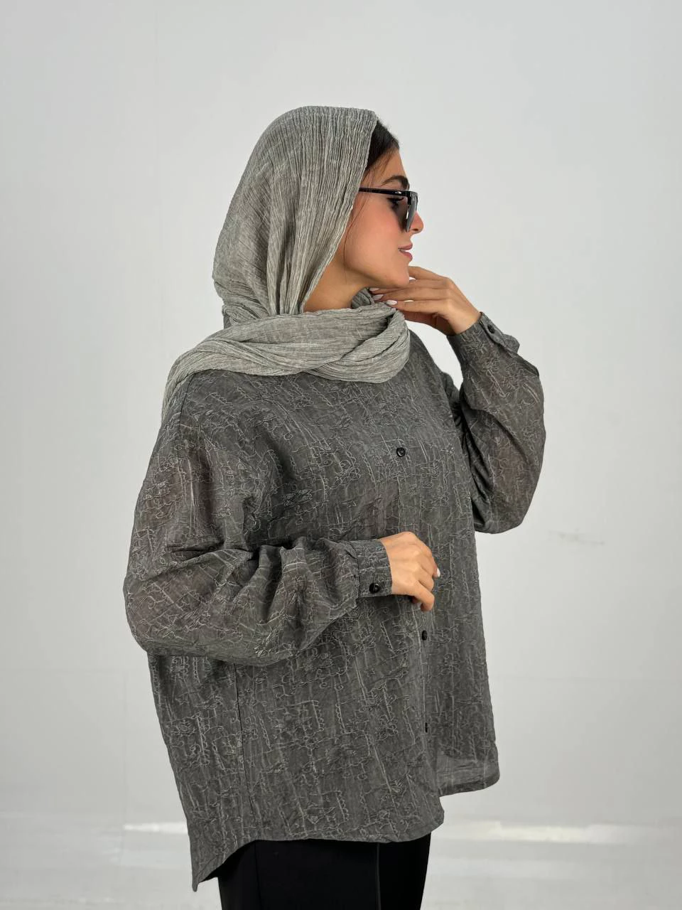 مانتو شومیزی 61387 خامه دوزی پشت پیله RY