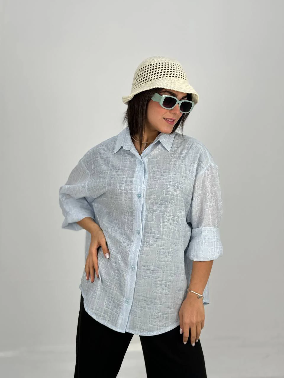 مانتو شومیزی 61387 خامه دوزی پشت پیله RY