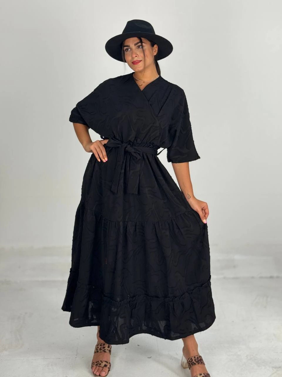 مانتو پیراهنی 61440 چپ و راستی ژاکارد RY