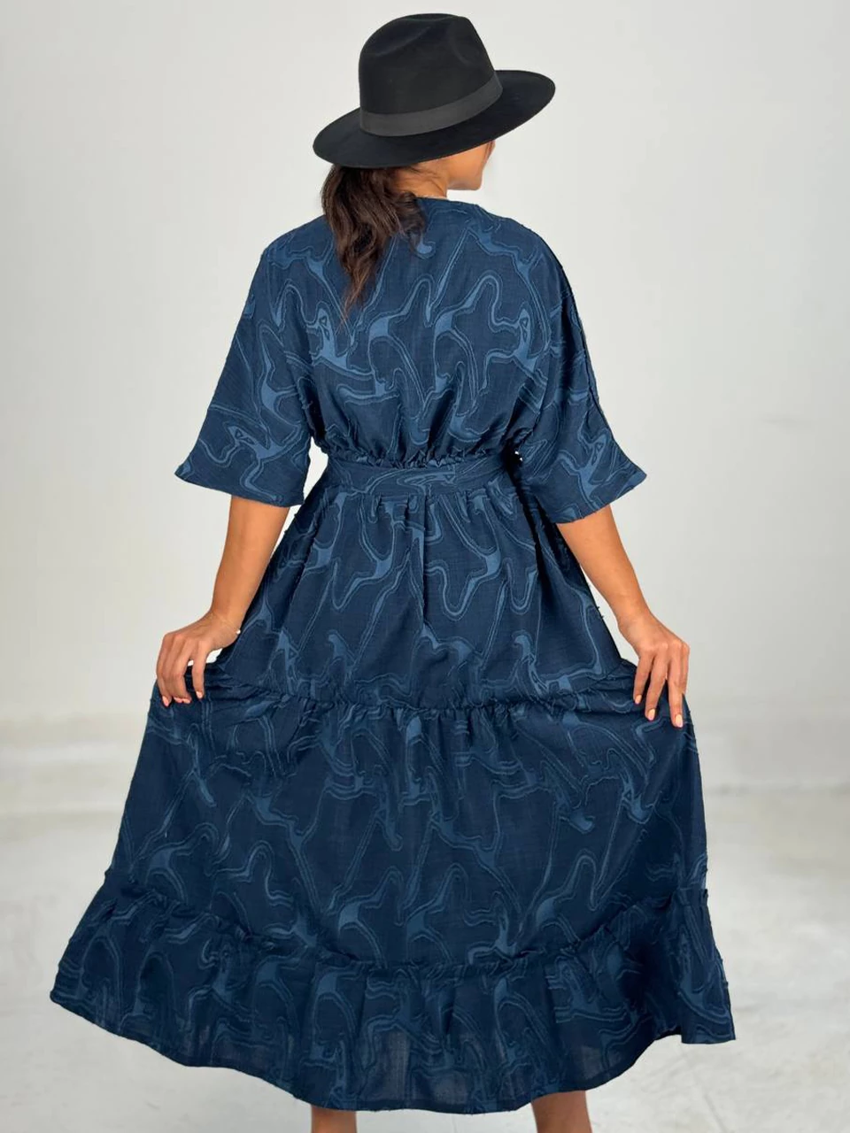 مانتو پیراهنی 61440 چپ و راستی ژاکارد RY