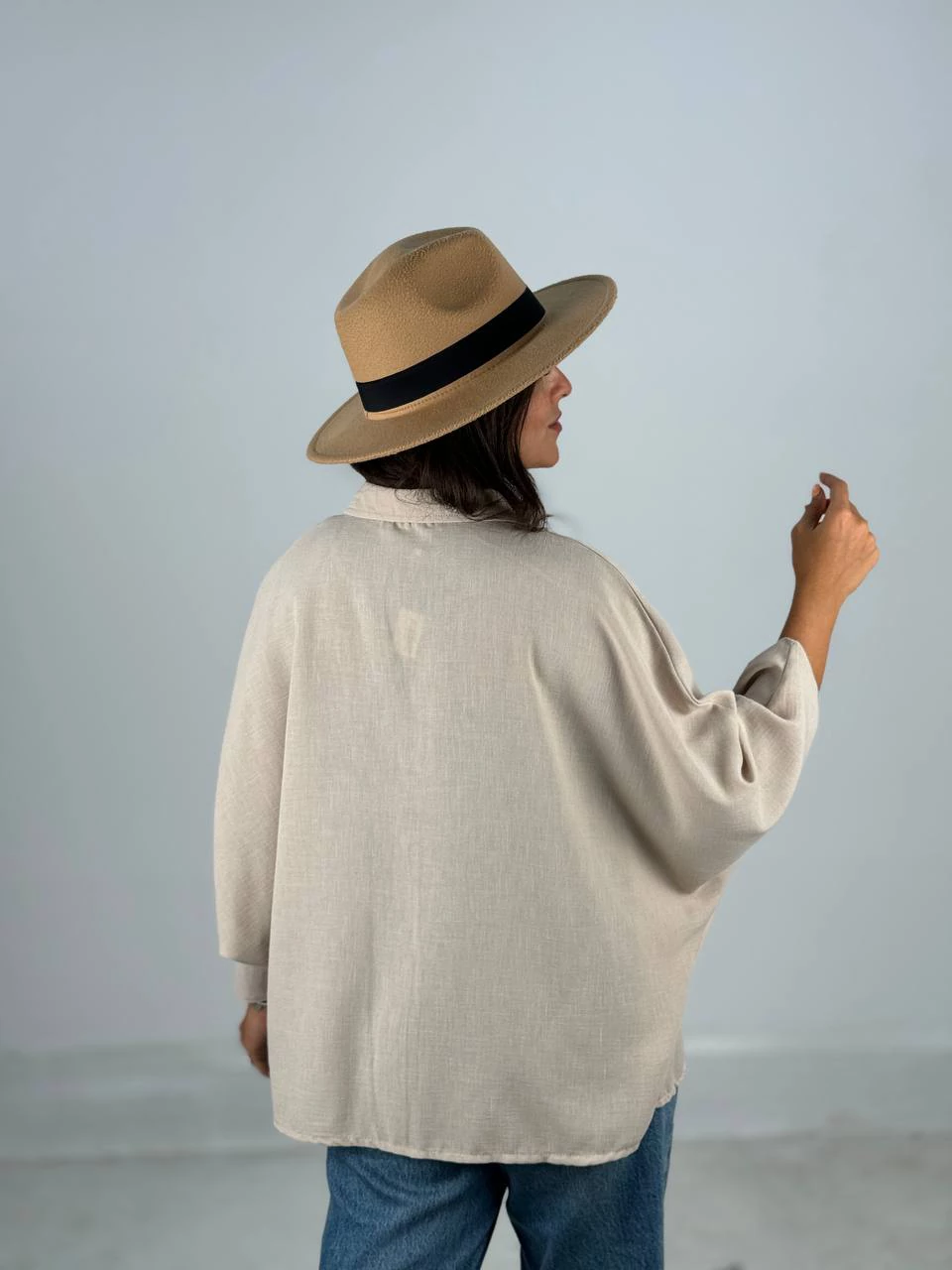 مانتو شومیزی 61470 لینن کیمونو RY