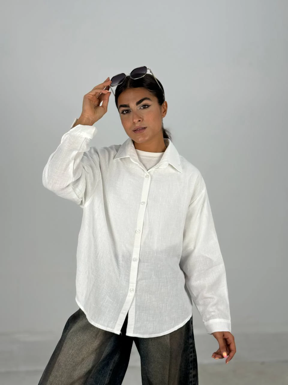 مانتو شومیزی 61472 لینن کروز پشت پیله RY