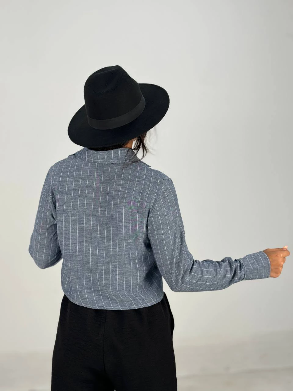 شومیز 61463 ملانژ دیپلمات جیب گوشواره RY