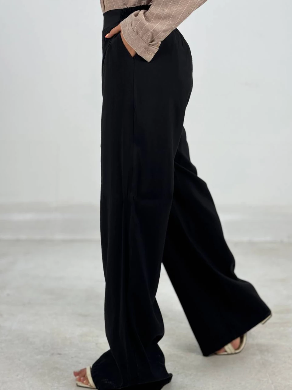 شلوار پارچه ای بگ 31078 کمرکش کوپرا RY