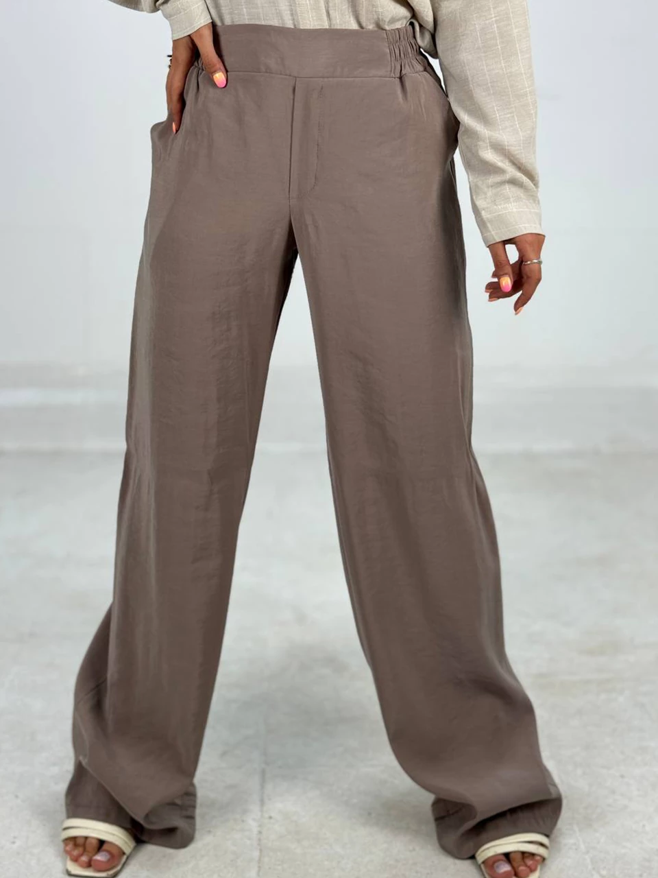 شلوار پارچه ای بگ 31078 کمرکش کوپرا RY