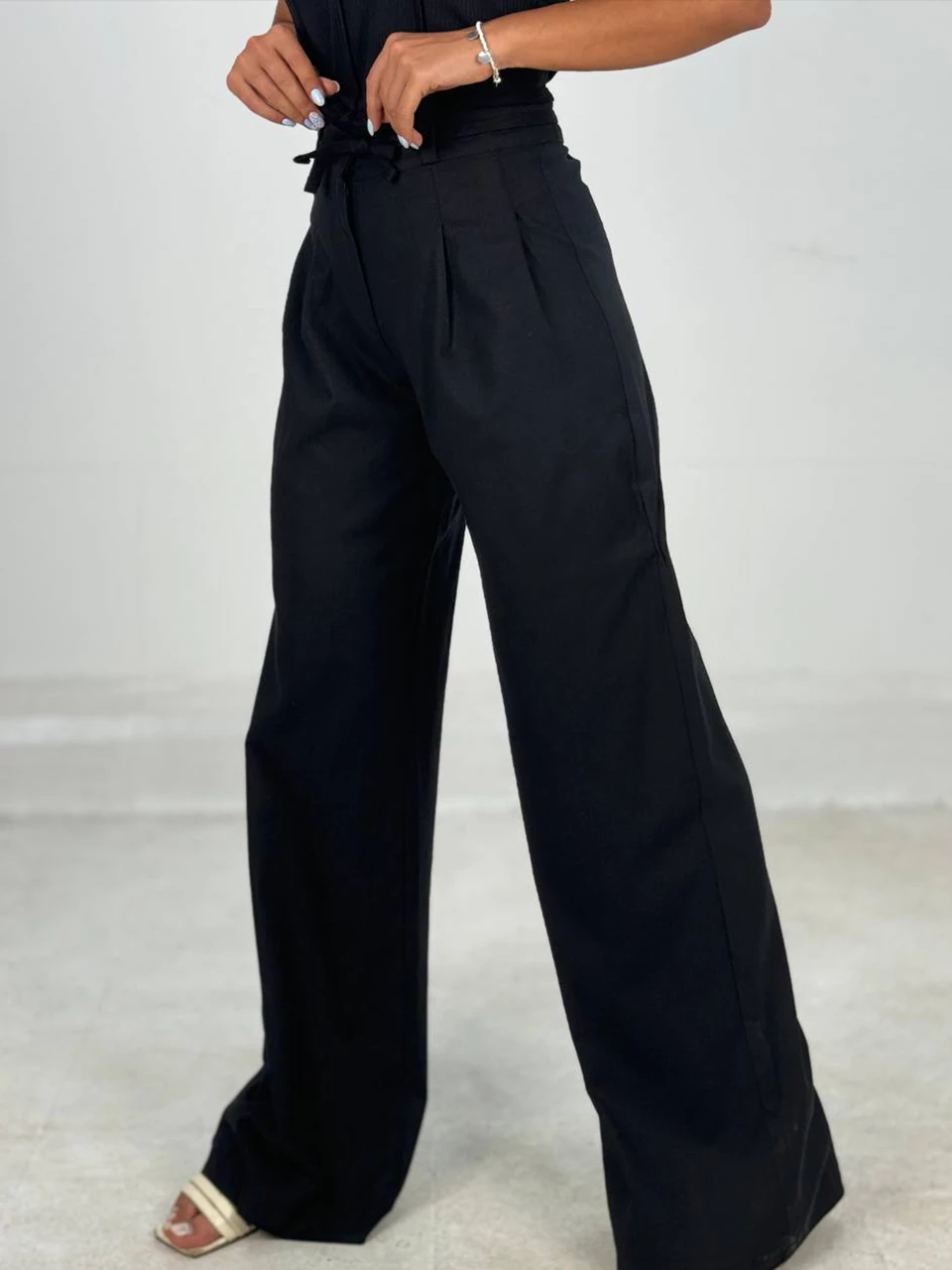 شلوار پارچه ای بگ 31080 لینن دو قزن RY