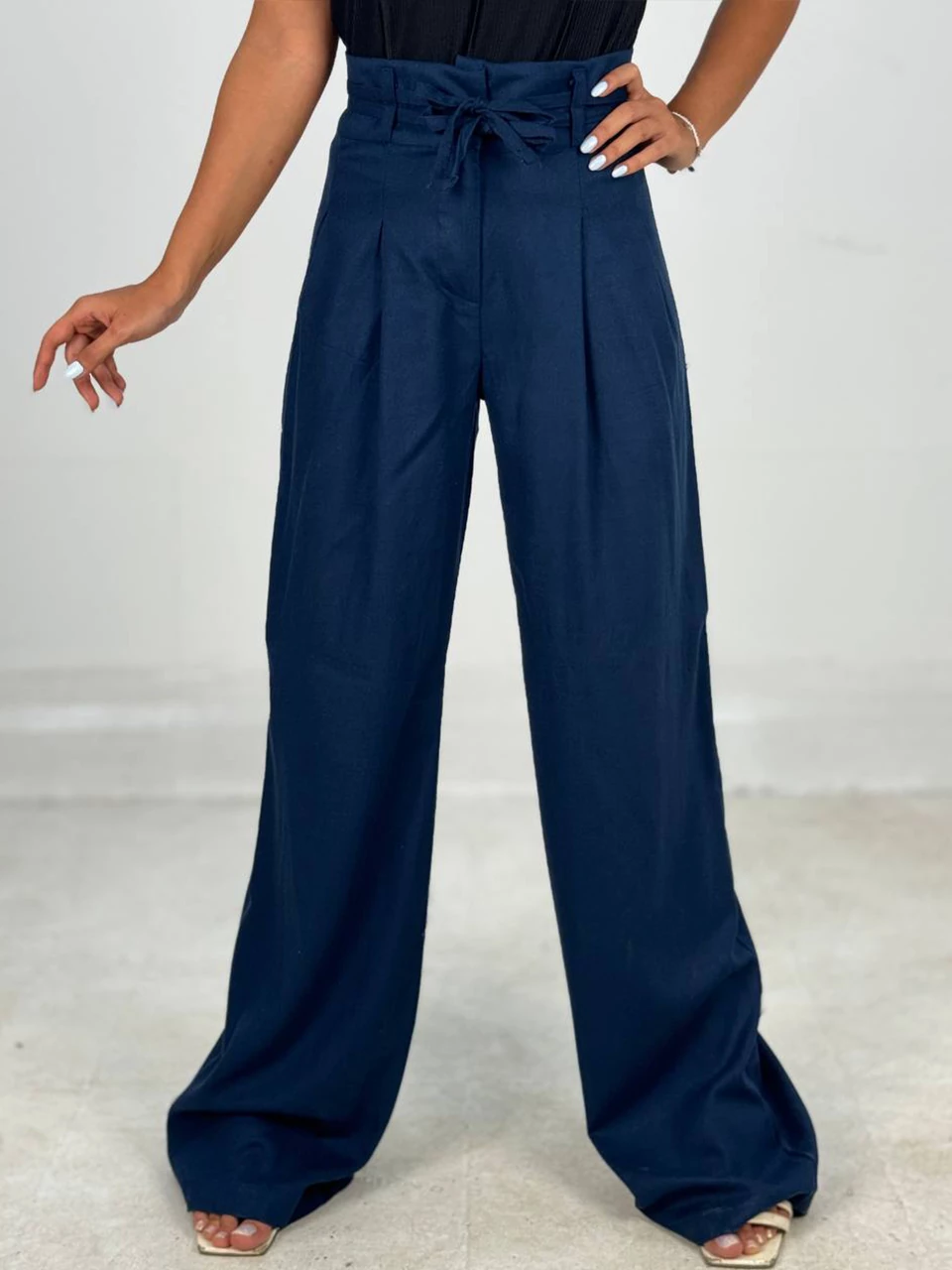 شلوار پارچه ای بگ 31080 لینن دو قزن RY