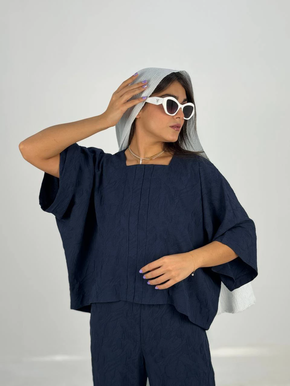 ست بلوز و شلوار 61330 ژاکارد کیمونو و شلوار RY