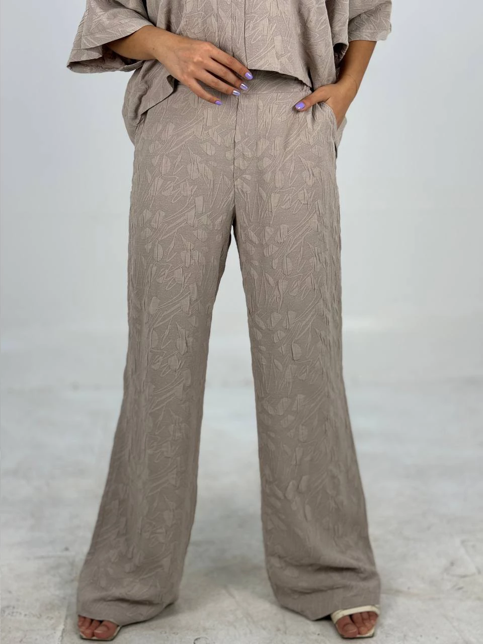 ست بلوز و شلوار 61330 ژاکارد کیمونو و شلوار RY