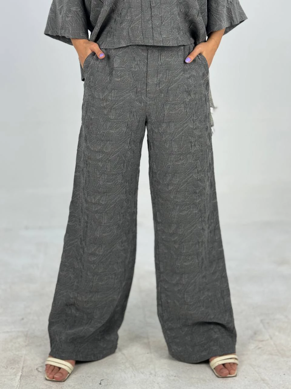 ست بلوز و شلوار 61330 ژاکارد کیمونو و شلوار RY