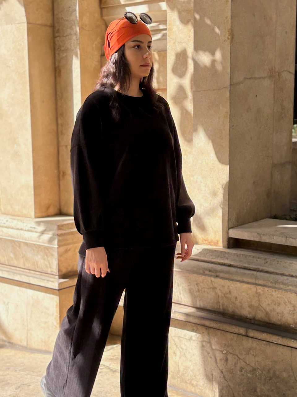 ست بلوز و شلوار پاییزه 71227 یقه گرد مراکشی RY