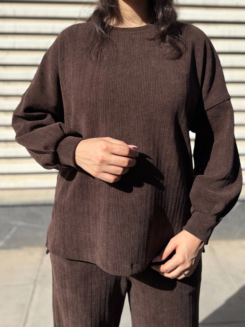 ست بلوز و شلوار پاییزه 71227 یقه گرد مراکشی RY