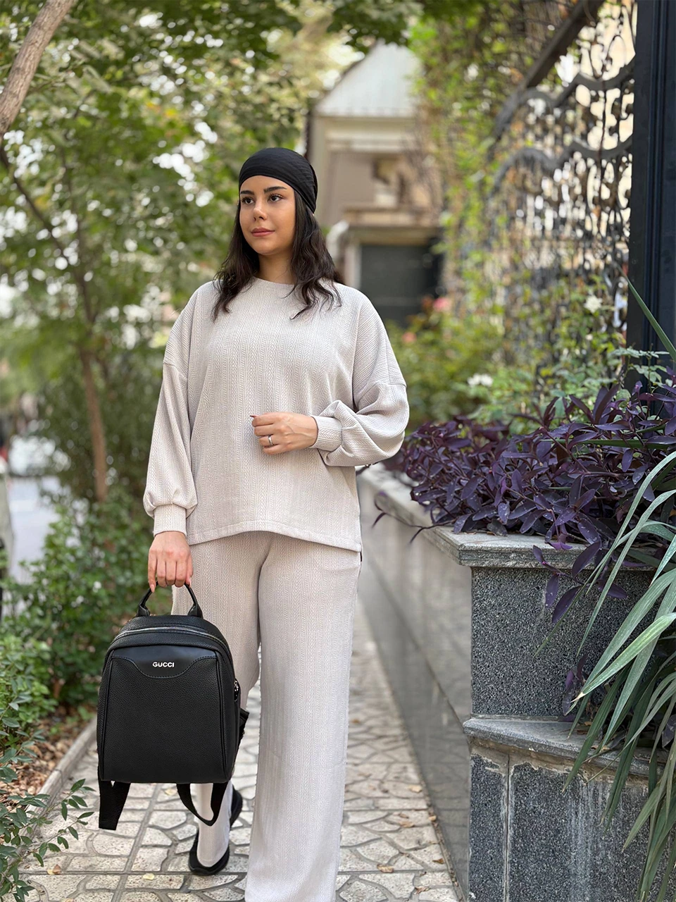 ست بلوز و شلوار پاییزه 71227 یقه گرد مراکشی RY