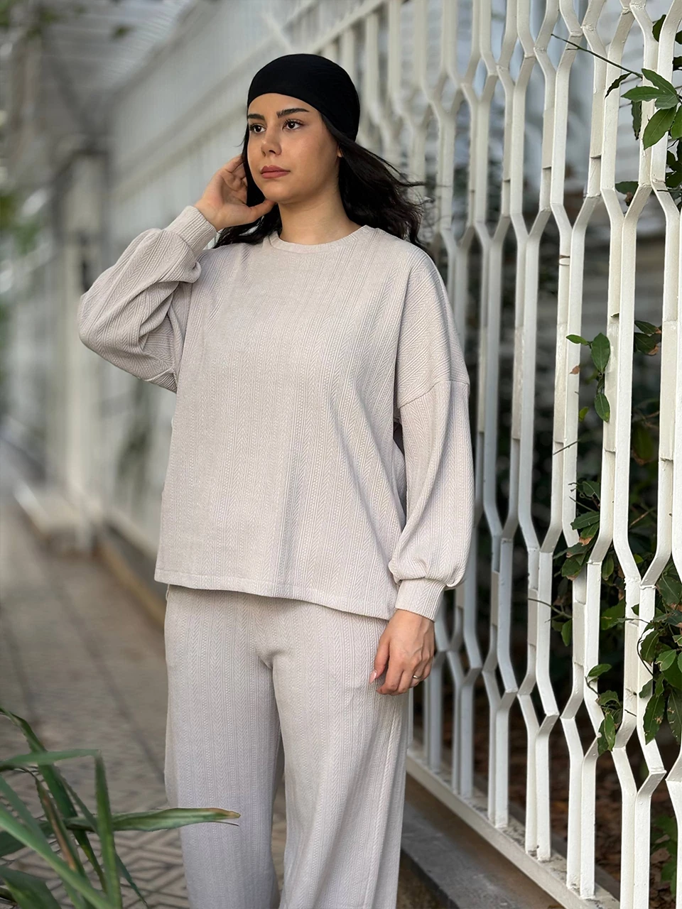 ست بلوز و شلوار پاییزه 71227 یقه گرد مراکشی RY