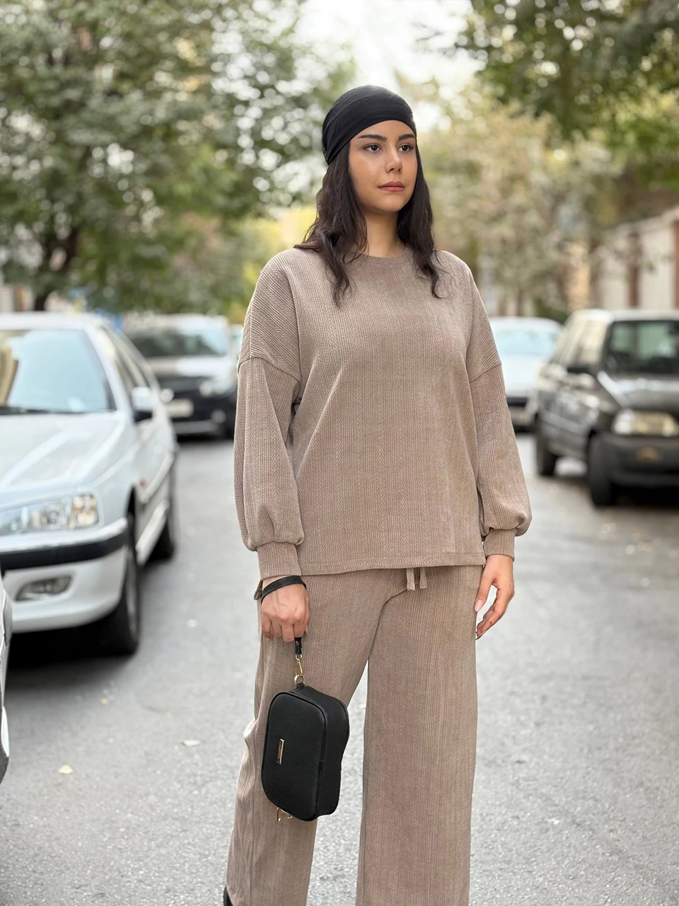 ست بلوز و شلوار پاییزه 71227 یقه گرد مراکشی RY