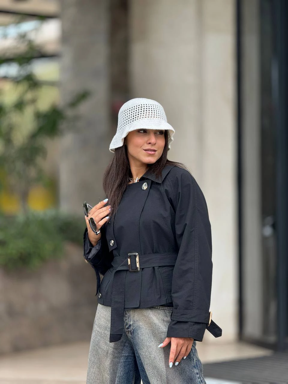 بارانی میدی 71200 کتان کوتاه جلو باز RY