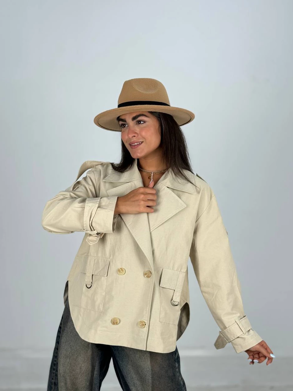 بارانی میدی 71207 کتان اسپرت بغل هلال RY