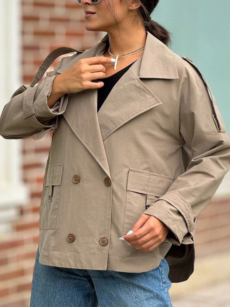 بارانی میدی 71207 کتان اسپرت بغل هلال RY