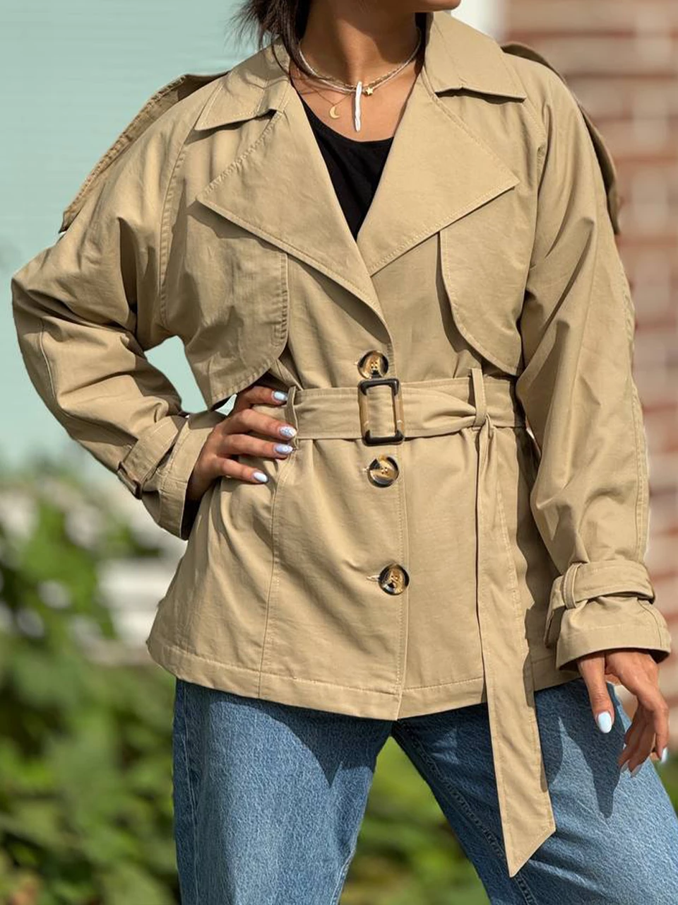 بارانی میدی 71210 سه دکمه دو شنل RY