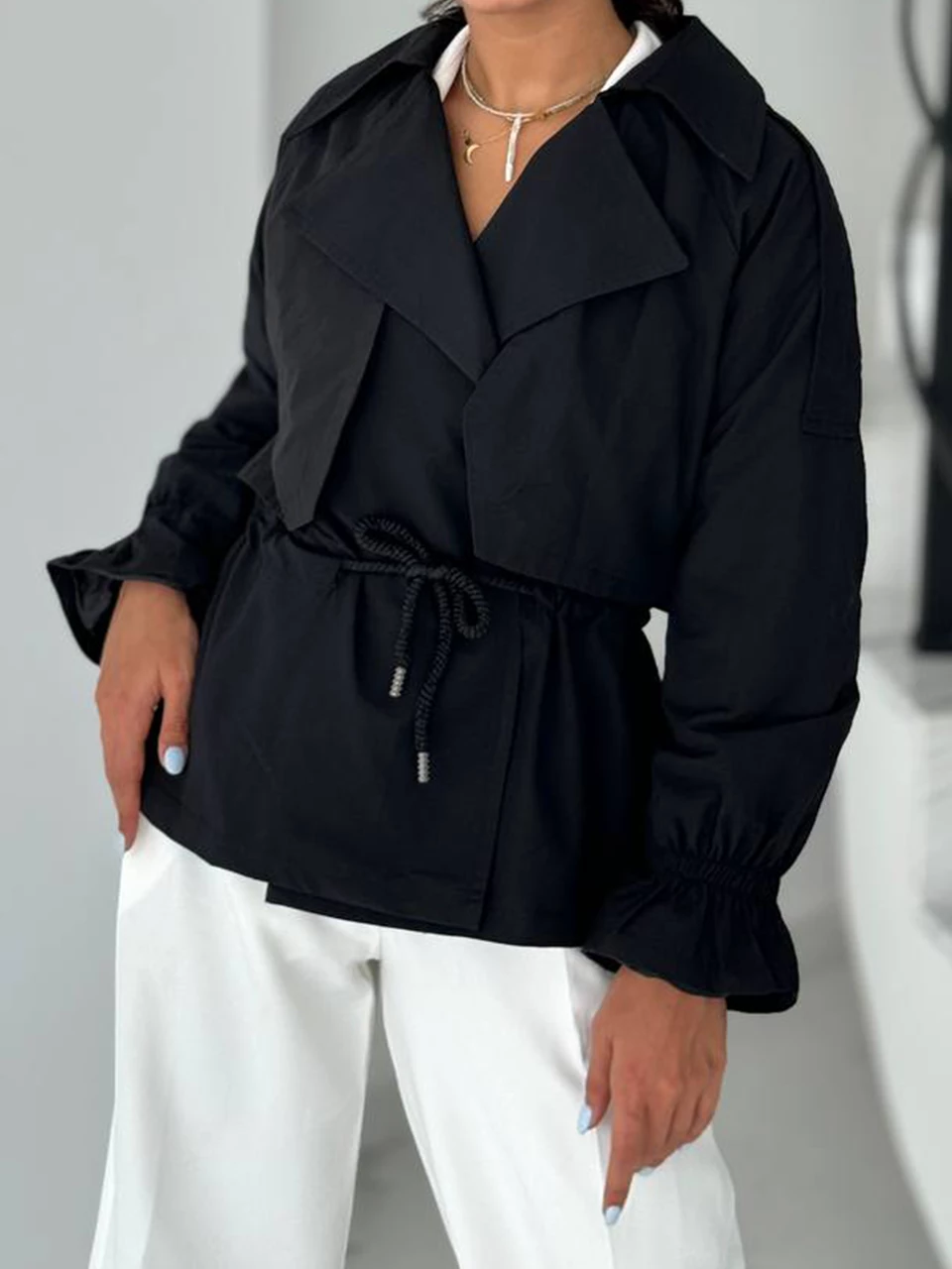 بارانی میدی 71215 کتان آستین کش RY