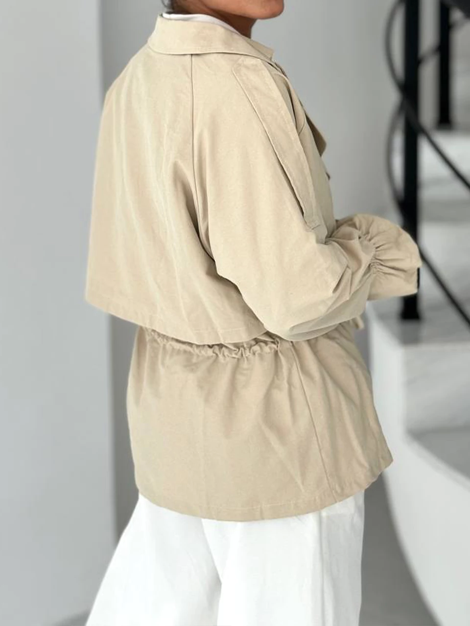 بارانی میدی 71215 کتان آستین کش RY