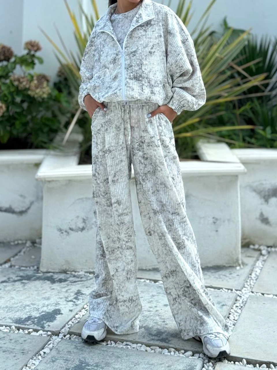 ست سوییشرت و تیشرت و شلوار 71220 مراکشی سه تیکه RY