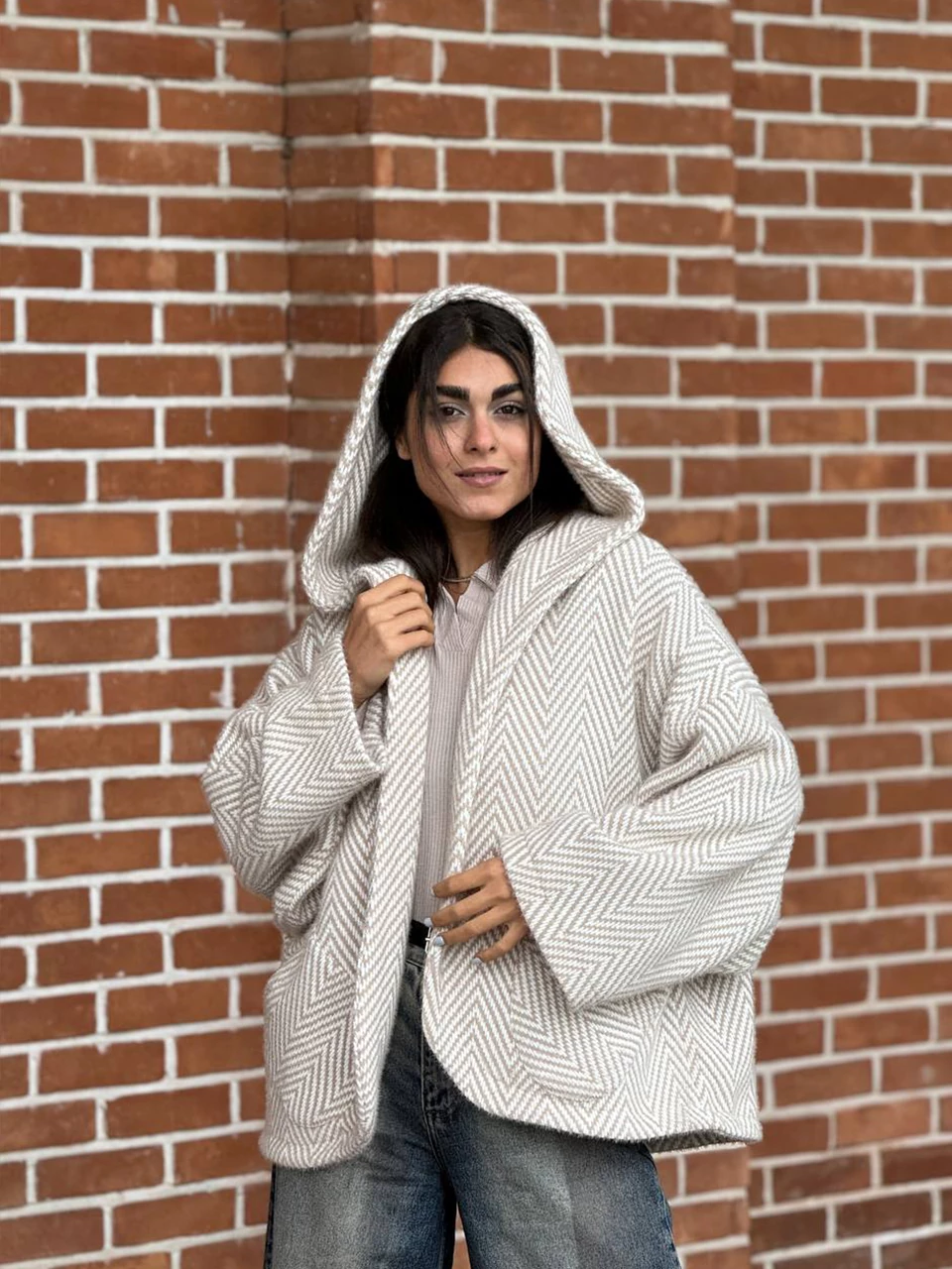 پالتو میدی 71230 لمزور جناغی کلاهدار RY