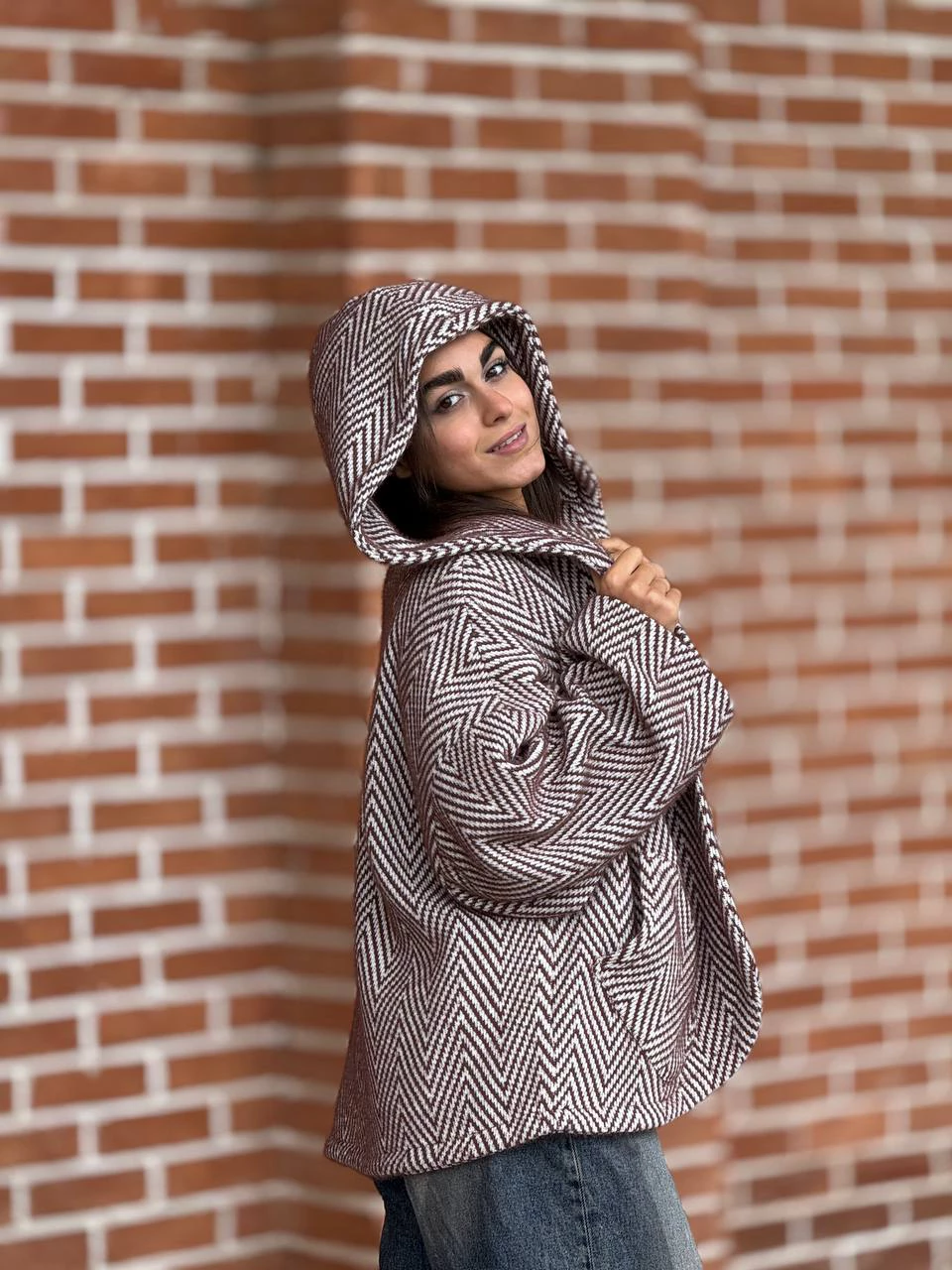 پالتو میدی 71230 لمزور جناغی کلاهدار RY