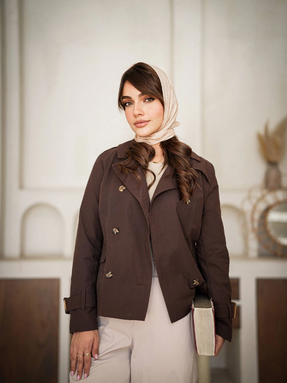 بارانی میدی 71202 کتان پشت چاکدار RY