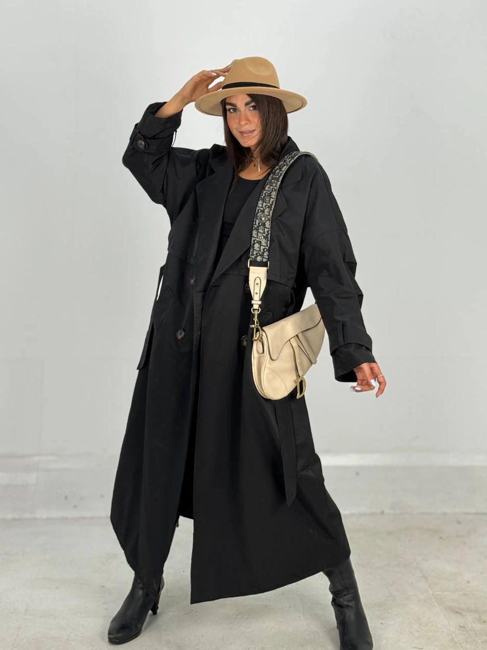 بارانی لانگ 71205 شنل دار RY