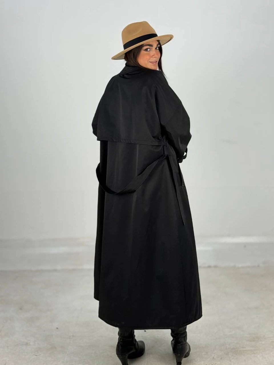 بارانی لانگ 71205 شنل دار RY