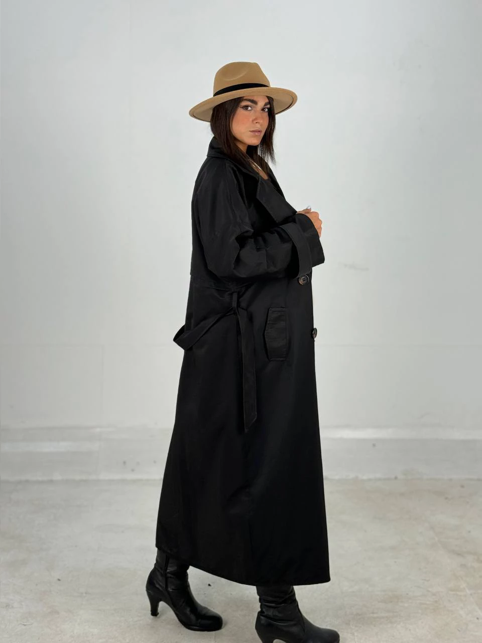 بارانی لانگ 71205 شنل دار RY