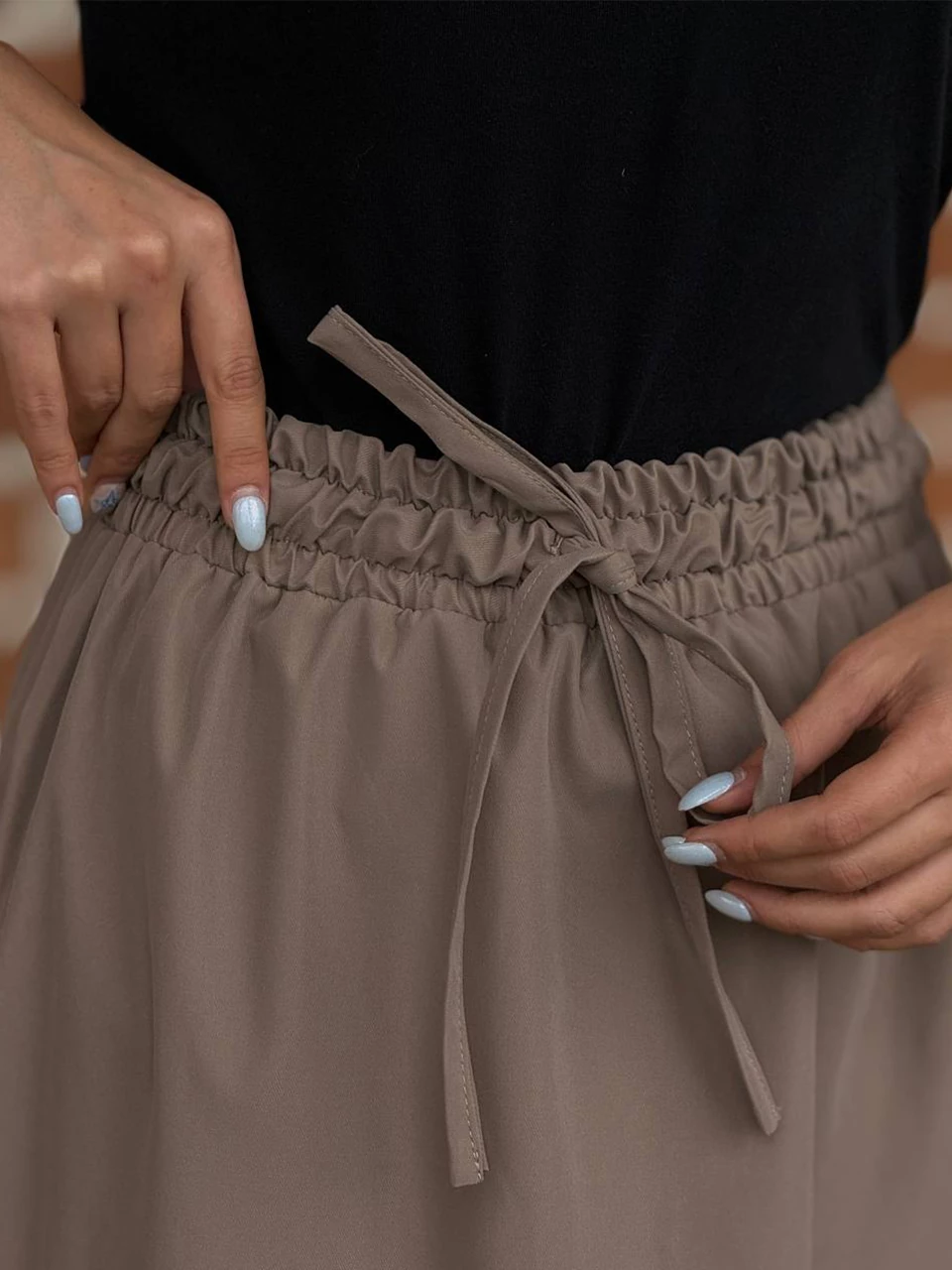 دامن پارچه ای لانگ 1303 پارکا کمرکش RY