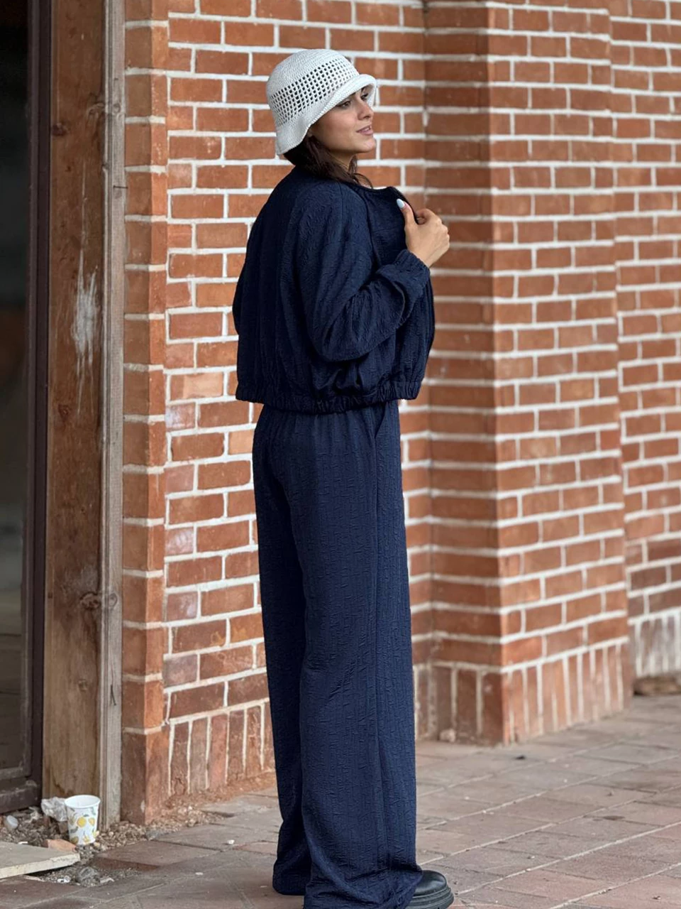 ست بامبر و شلوار بگ پاییزه 71228 پفکی RY